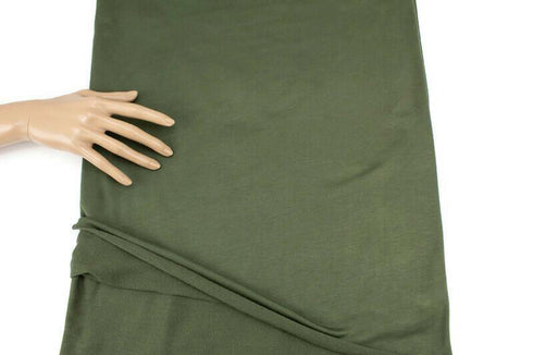 Olive Green Baby French Terry Knit Fabric by the yard FTK00799R